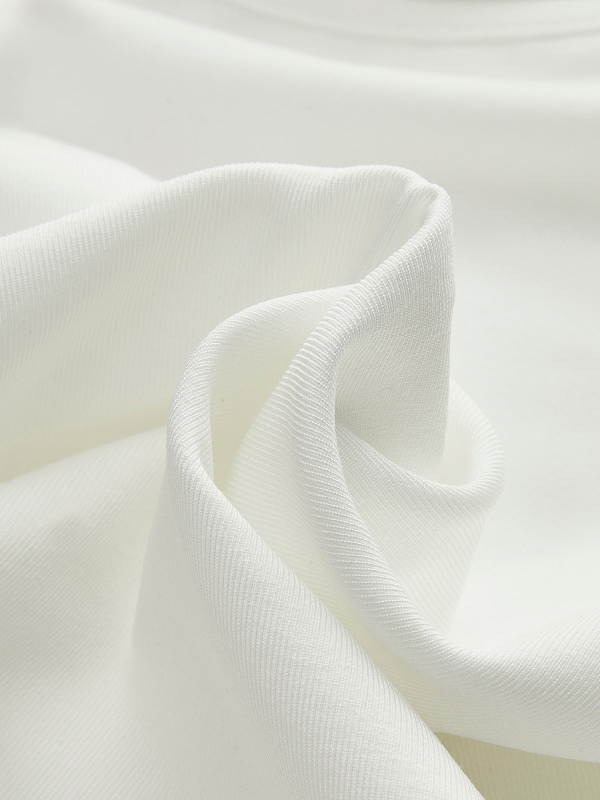 White ruched tank top fabric texture detail