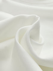 White ruched tank top fabric texture detail