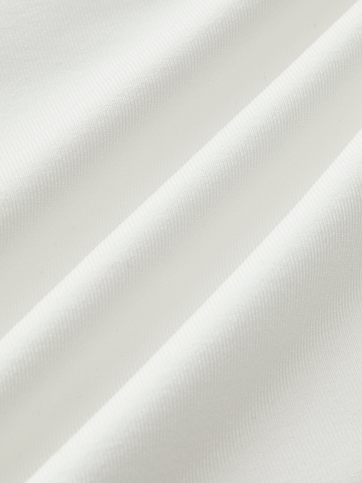 White ruched tank top fabric close-up