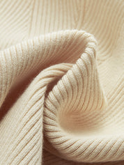 Cream ribbed sleeveless top fabric detail close-up