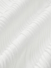 Close-up of white ribbed tank top fabric texture