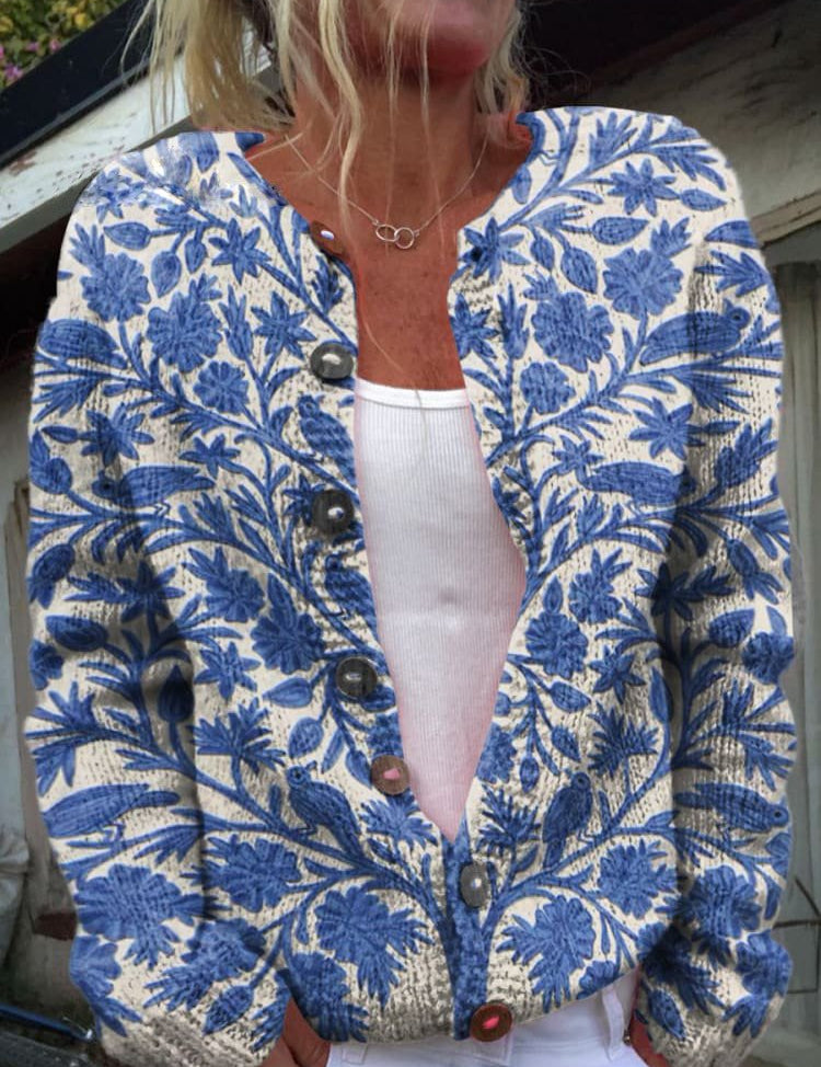 Dames Vest met Bloemenpatroon en Zachte Stoffen voor Comfortabel Gebruik 0