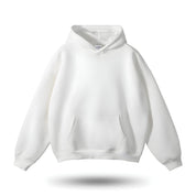 White hoodie with pockets, isolated front view