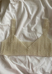 Glinsterende Pearl Bralette – Luxe V-nek