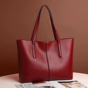 Red tote bag front view