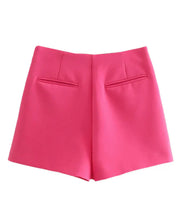 Pink shorts back view with pockets