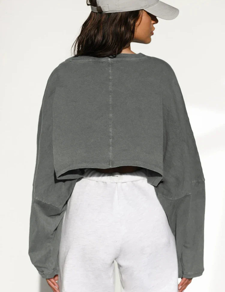 Visconte hoodie donkergrijs losse fit rugzijde