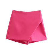 Pink shorts folded front view