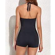 Black romper back view