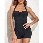 Black romper front view