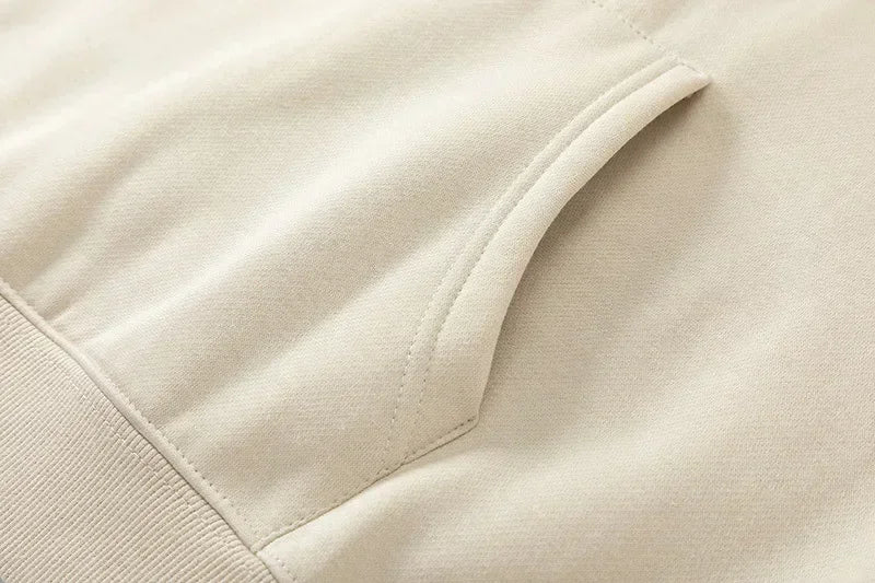 Visconte hoodie witte zoom op zak detail