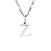 Halsketting zilveren letter Z ketting detail shot