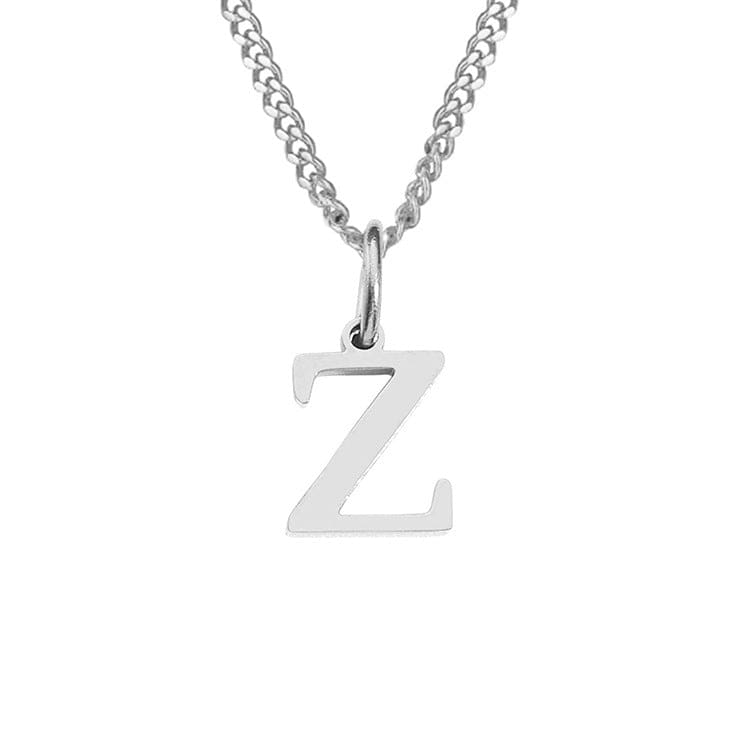 Halsketting zilveren letter Z ketting detail shot