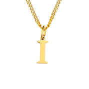 Halsketting goudkleurig met letter 'I' hangend detail