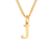 Halsketting goudkleurig met initiaal J hangend detail