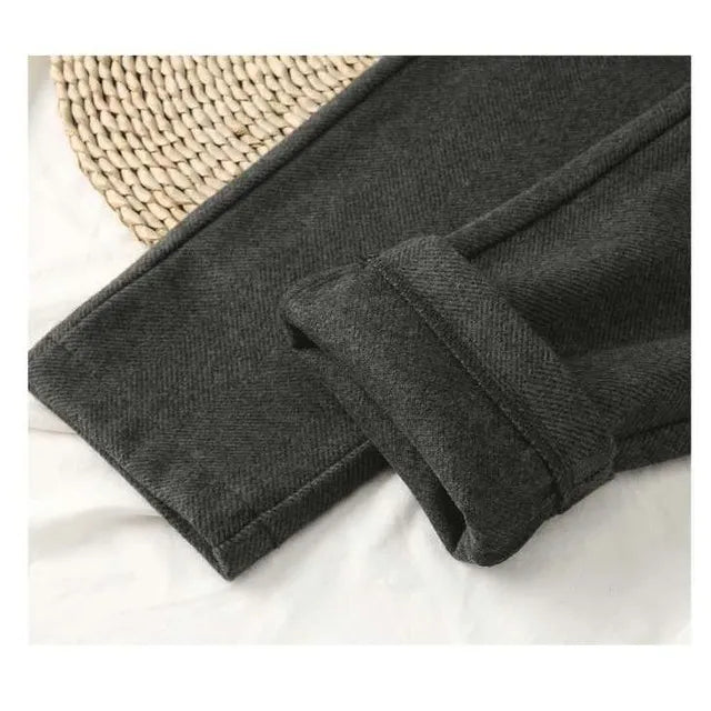 Dames broek zwart stof detailopname