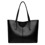 Black tote bag front view