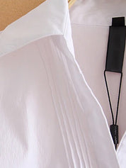 Katoenen blouse witte achterzijde met detail