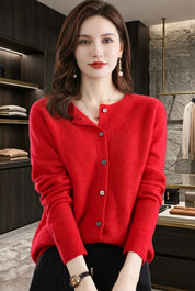 Create a new fashion ecommerce image based on the original image and follow these rules strictly. Keep the original pose type: if the model is shown from the back, keep a back view; if from the front, keep a front view; if the model is sitting, keep the model sitting; and if the original image is a close-up, maintain a close-up framing. You may vary the pose slightly to make it feel natural, but do not change the overall pose category. Fill the frame as much as possible with the model so there is minimal em