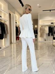Create a new fashion ecommerce image based on the original image and follow these rules strictly. Keep the original pose type: if the model is shown from the back, keep a back view; if from the front, keep a front view; if the model is sitting, keep the model sitting; and if the original image is a close-up, maintain a close-up framing. You may vary the pose slightly to make it feel natural, but do not change the overall pose category. Fill the frame as much as possible with the model so there is minimal em