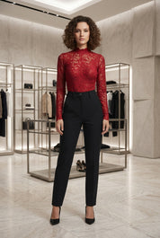 Create a new fashion ecommerce image based on the original image and follow these rules strictly. Keep the original pose type: if the model is shown from the back, keep a back view; if from the front, keep a front view; if the model is sitting, keep the model sitting; and if the original image is a close-up, maintain a close-up framing. You may vary the pose slightly to make it feel natural, but do not change the overall pose category. Fill the frame as much as possible with the model so there is minimal em