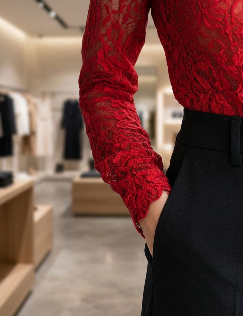 Create a new fashion ecommerce image based on the original image and follow these rules strictly. Keep the original pose type: if the model is shown from the back, keep a back view; if from the front, keep a front view; if the model is sitting, keep the model sitting; and if the original image is a close-up, maintain a close-up framing. You may vary the pose slightly to make it feel natural, but do not change the overall pose category. Fill the frame as much as possible with the model so there is minimal em