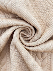 Tussenjas beige met ruitpatroon detail shot