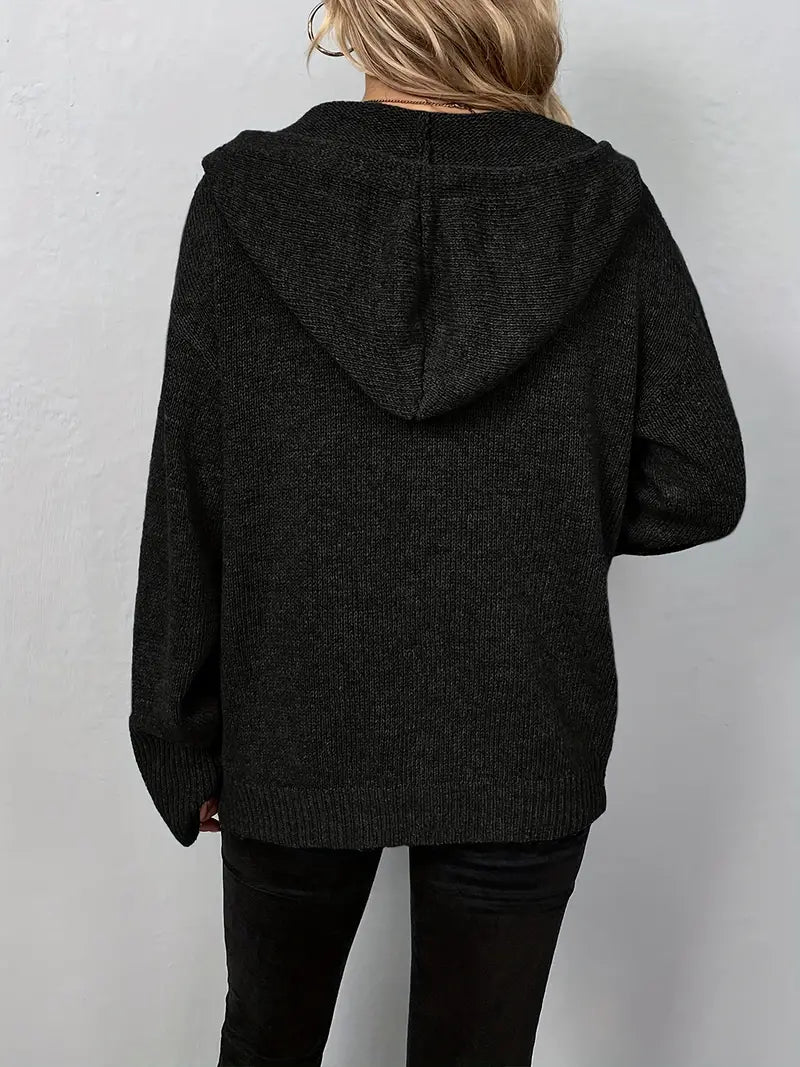 Comfortabele Gebreide Vest met Capuchon voor Elke Dag