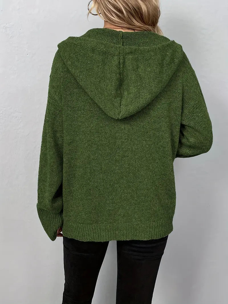 Comfortabele Gebreide Vest met Capuchon voor Elke Dag