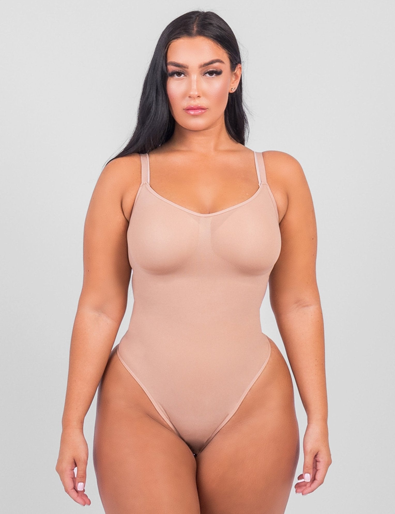 Nude shaping bodysuit front view