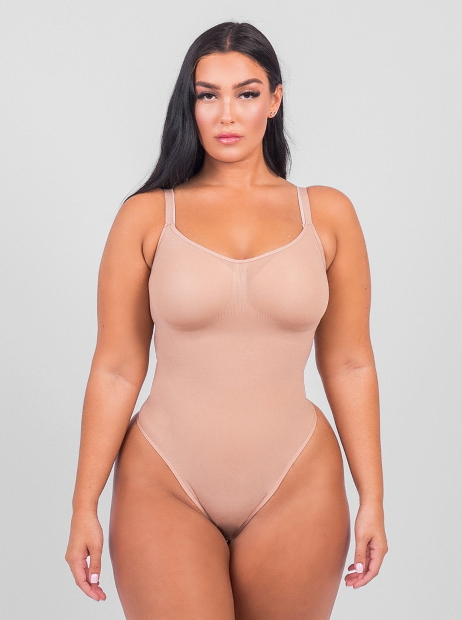 Nude shaping bodysuit front view
