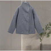 Wolblend Jas / Opstaande Kraag / Vrouwen / Winter