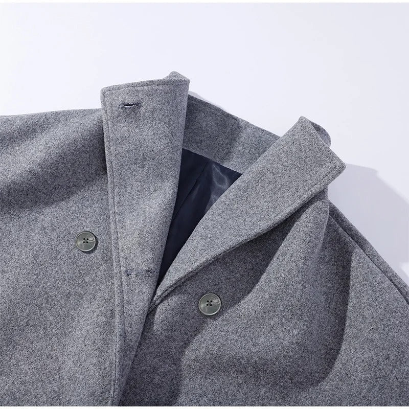 Wolblend Jas / Opstaande Kraag / Vrouwen / Winter
